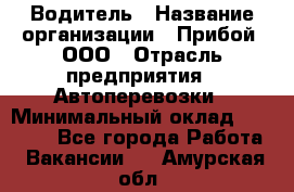 Водитель › Название организации ­ Прибой, ООО › Отрасль предприятия ­ Автоперевозки › Минимальный оклад ­ 19 000 - Все города Работа » Вакансии   . Амурская обл.